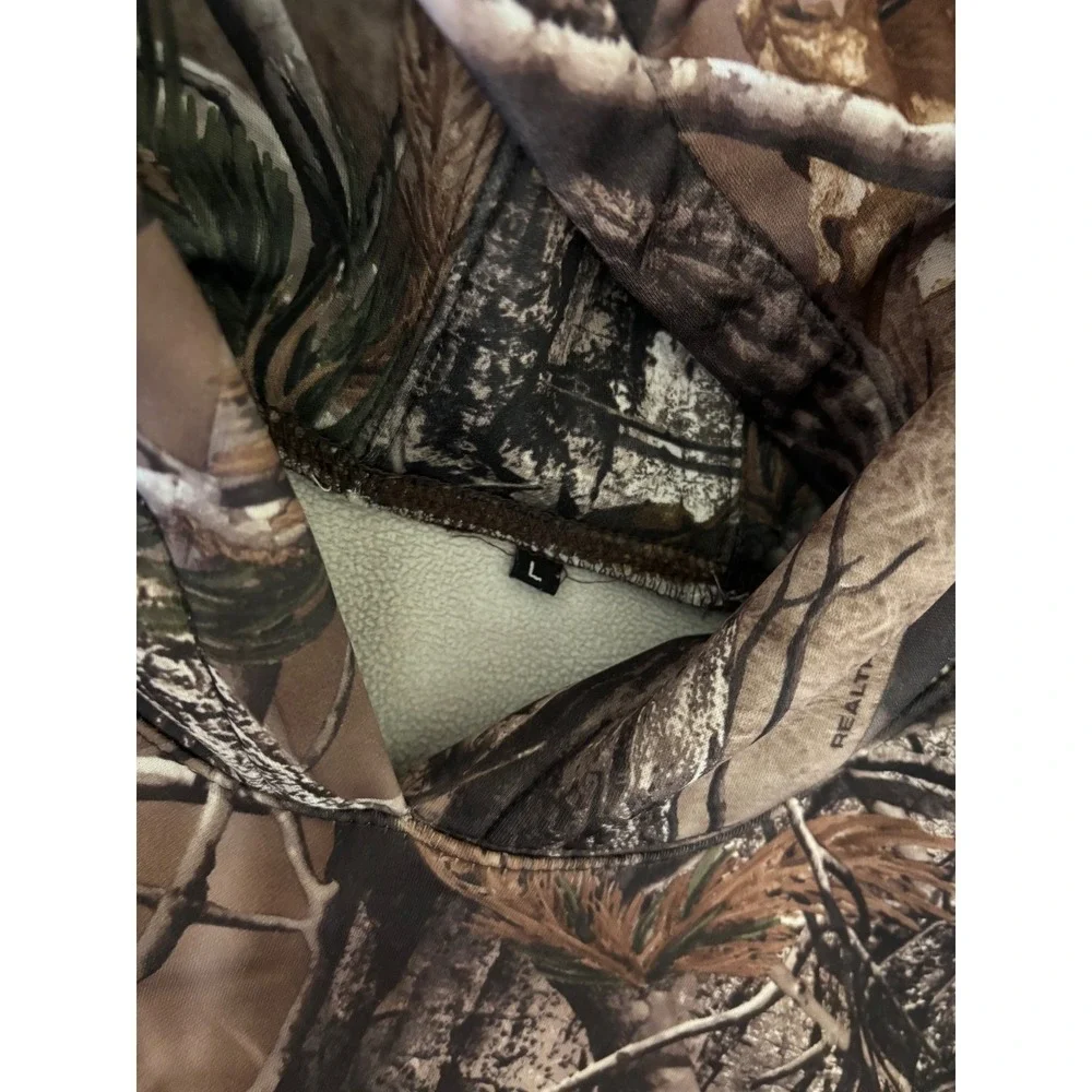 Realtree AP Camo Hoodie Kids‎ Large Forest Hunting Fleece Pullover Sweatshirt